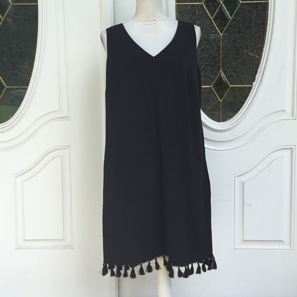 AB STUDIO black tassel dress